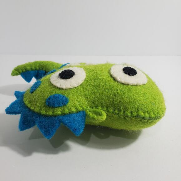 Monster Dinosaur Tooth Fairy Pillow Pouch Unisex Wool 6.5"x7.5" - Picture 5 of 10